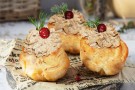 ПРОФИТРОЛИ С ПАШТЕТОМ ИЗ КУРИНОЙ ПЕЧЕНИ С ГРИБАМИ 20Г