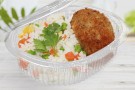 КОТЛЕТА РЫБНАЯ С РИСОМ ПО-ГАВАЙСКИ 225Г ПЛ/УП