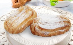 ПИРОЖНОЕ ЗАВАРНОЕ СО СЛИВОЧНО-АБРИКОСОВЫМ КРЕМОМ 65Г