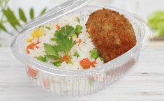 КОТЛЕТА РЫБНАЯ С РИСОМ ПО-ГАВАЙСКИ 225Г ПЛ/УП